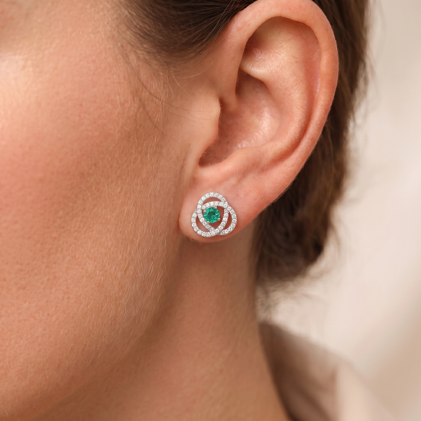 Emerald Orbit Studs