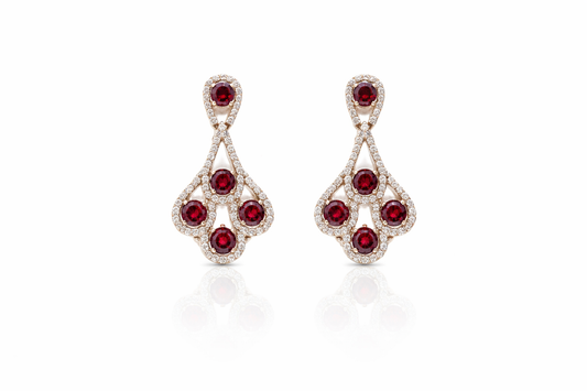Rosy Halo Earring