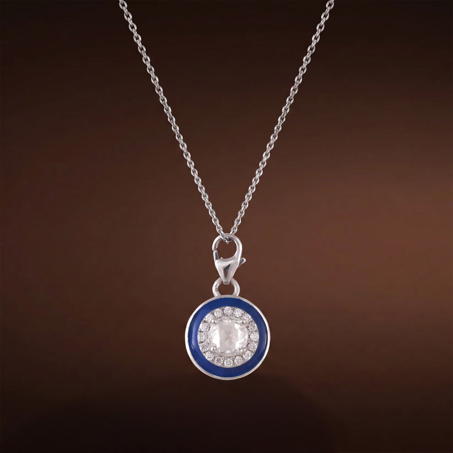 Blue Enamel Circle