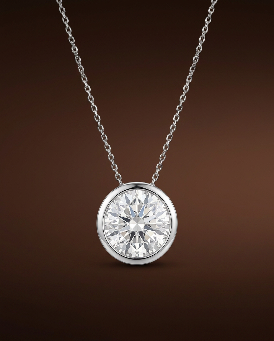 Classic Bezel Round Pendant