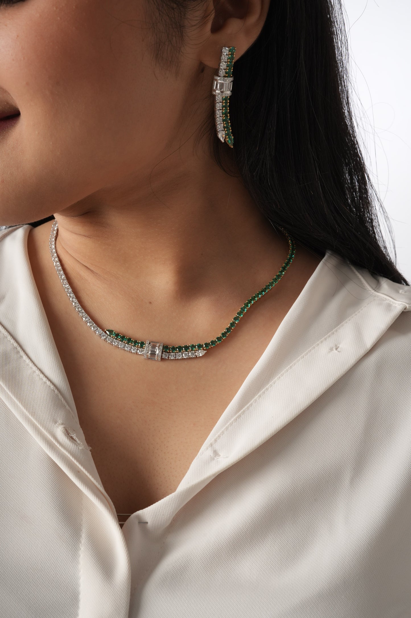 Zehra Necklace Set With Earrings