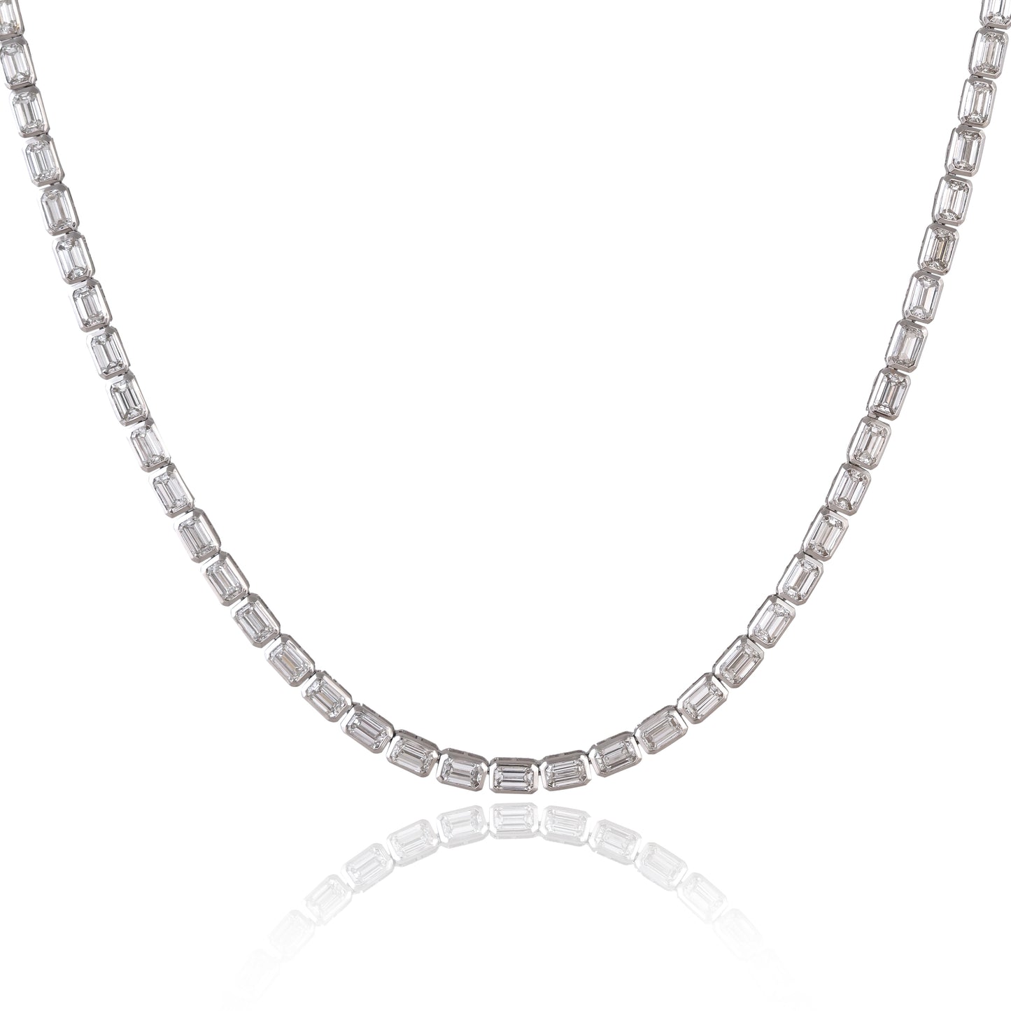 Emerald-Cut Line Necklace