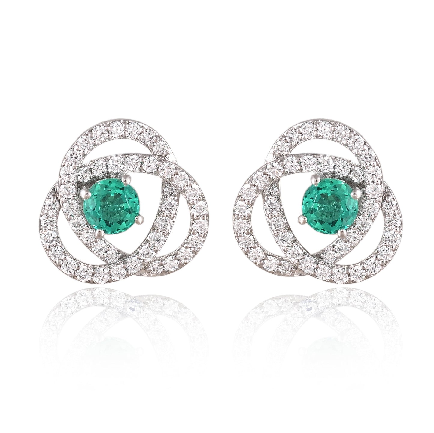 Emerald Orbit Studs