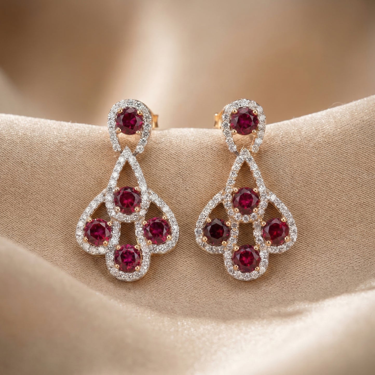 Rosy Halo Earring